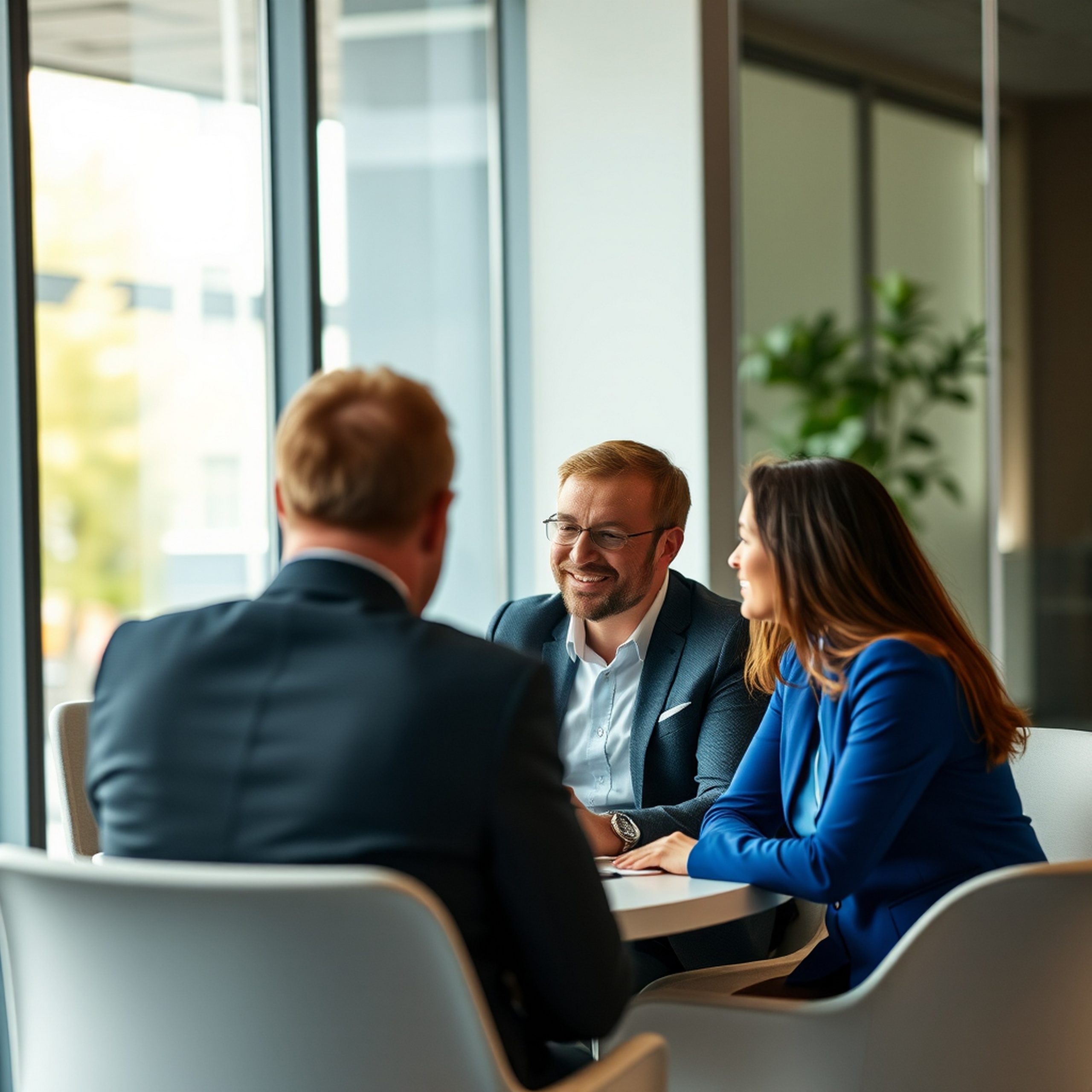 Business meeting with emplyees